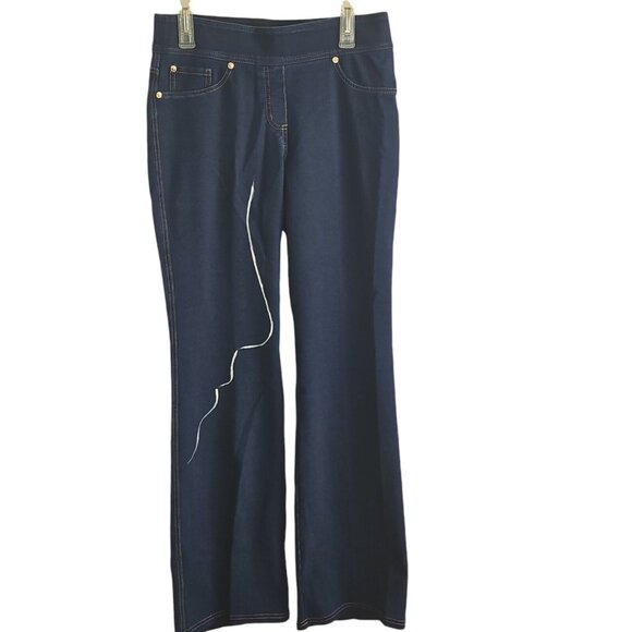 Nygard Womens Medium 10-12 Slims Jeans Paint Streak NEW - Picture 1 of 5